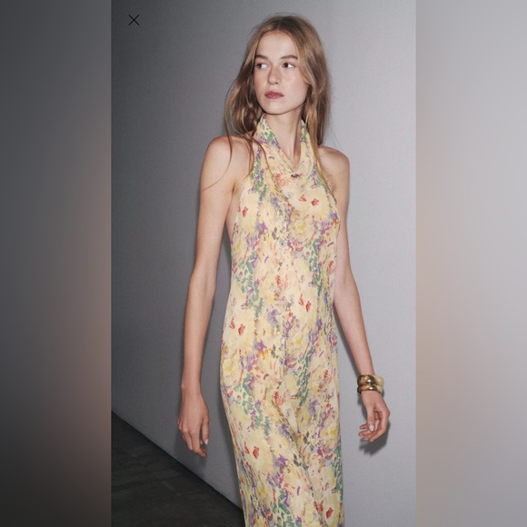 Zara Multicolor Floral Dress - Picture 1 of 7